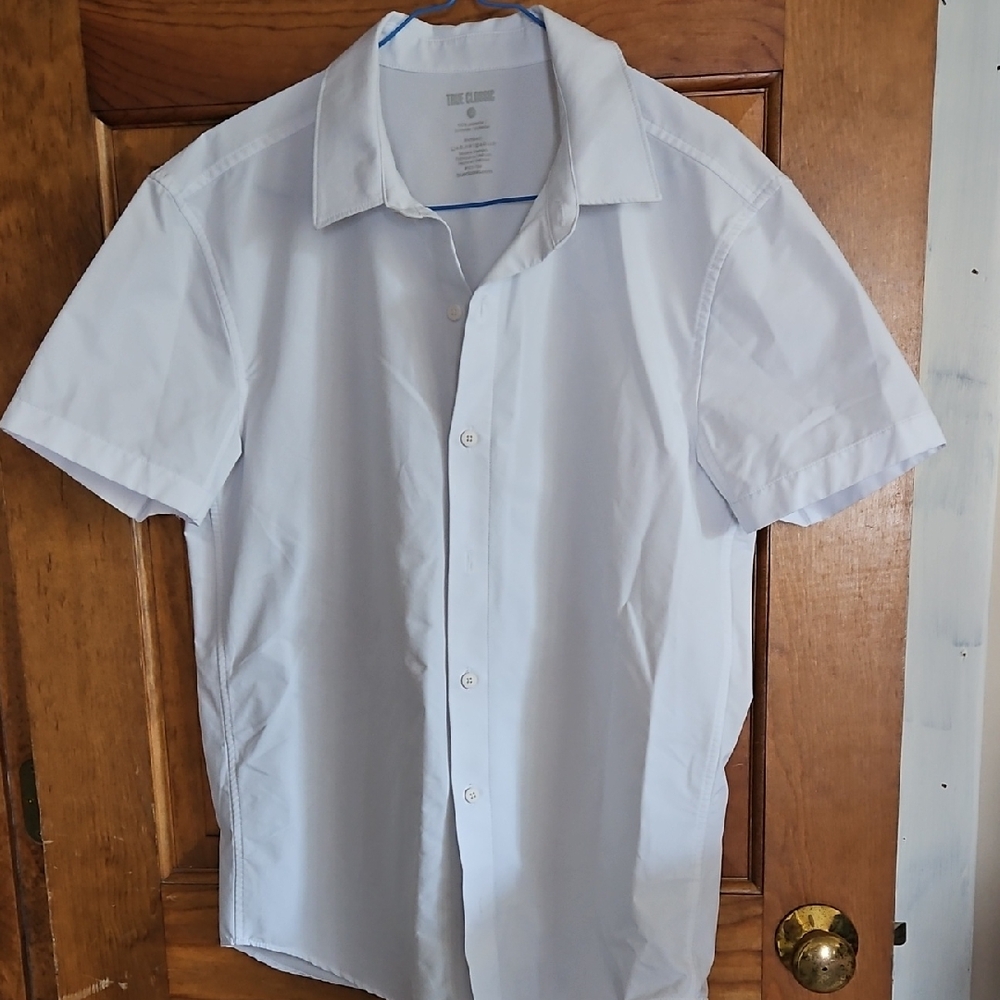 Men's Classic White Button-Down Shirt